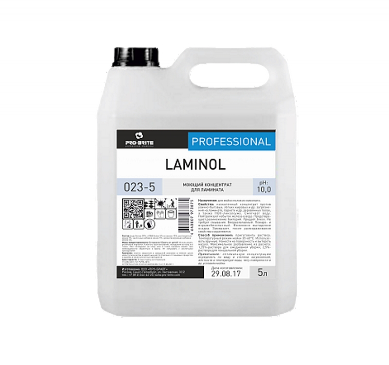 Средство для мытья полов  5л Pro-Brite LAMINOL для паркета и ламината (023-5)