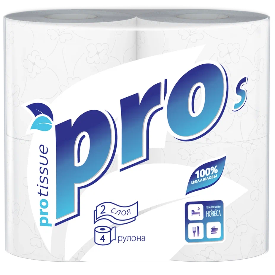 Туалетная бумага PROtissue S Premium двухслойная 4 рулона