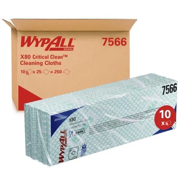 WypAll® X80 Протирочный материал — Сложенные / Зеленый