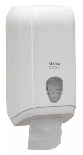 Диспенсер для листовой туалетной бумаги Veiro Professional L-ONE, пластиковый, белый