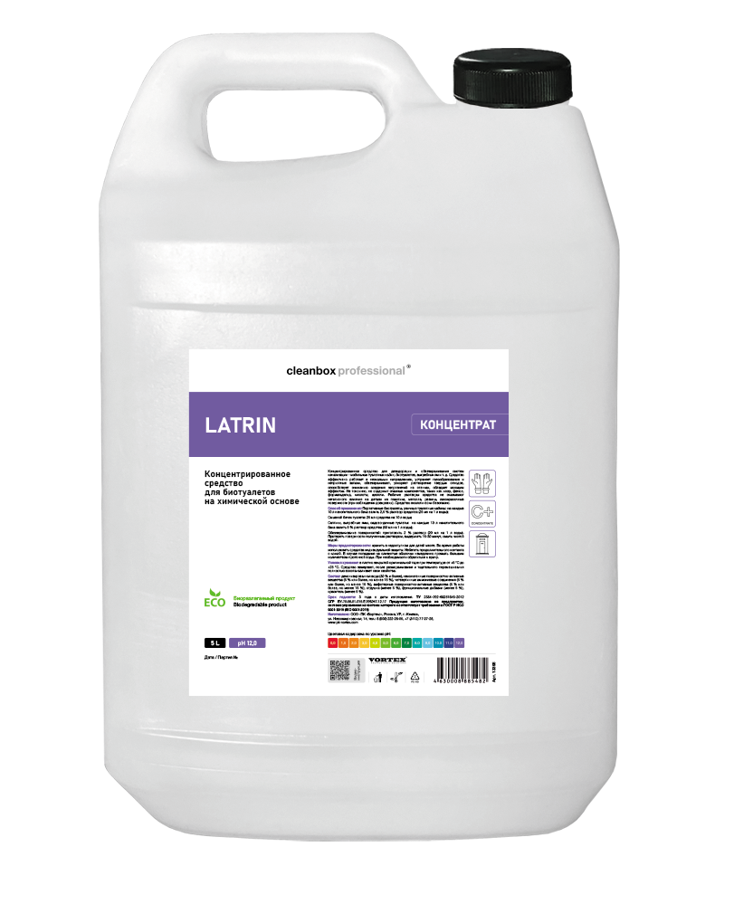 Концентрированное средство для биотуалетов на химической основе CleanBox Professional LATRIN, 5 л