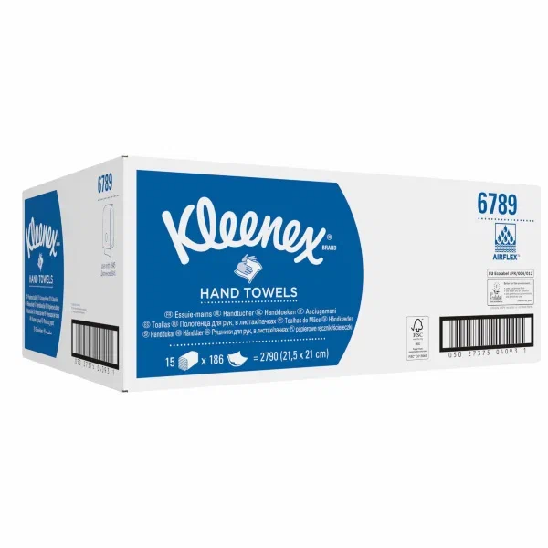 Kleenex® Сложенные полотенца для рук — Сложенные / Белый