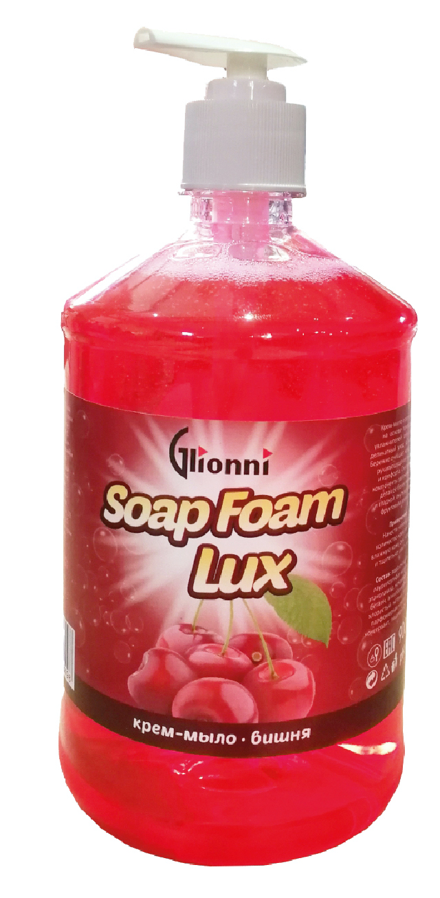 Ekokemika Мыло-крем SOAP FOAM LUX жидкое, вишня, 0,9л