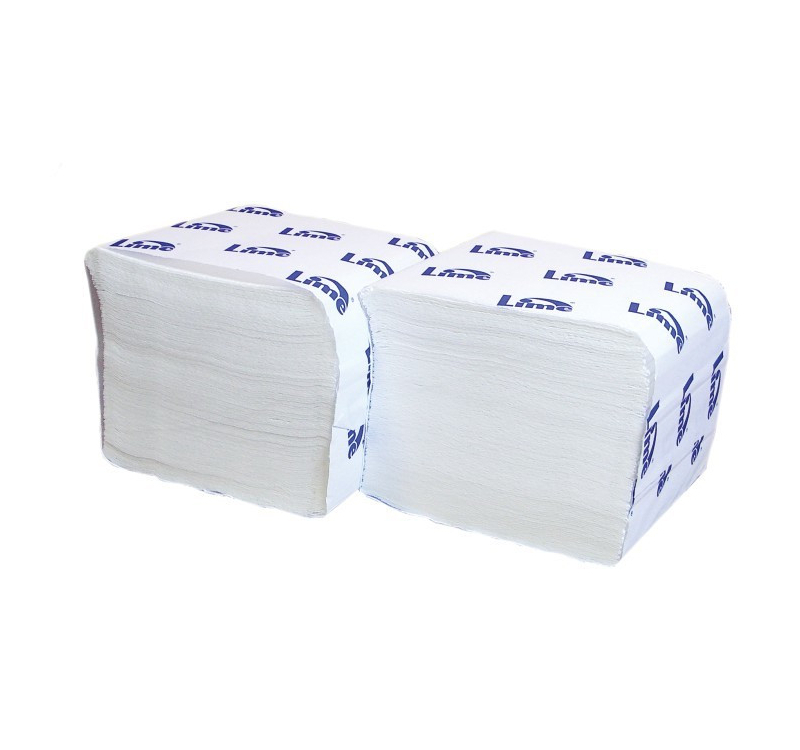 Туалетная бумага Lime 2-сл. листовая 200 л./упак. белая (250840) (40 шт.)