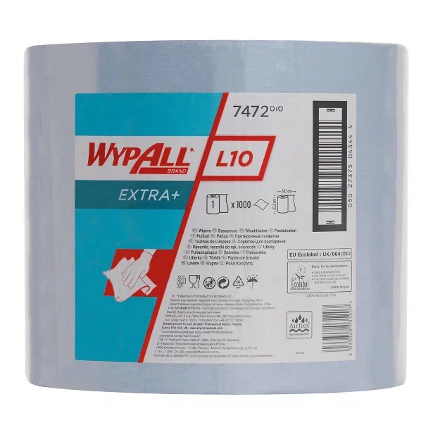 WypAll® L10 EXTRA+ Протирочный материал — Большой рулон / Синий