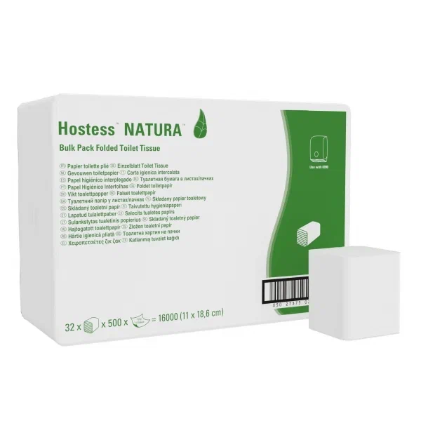 Hostess™ NATURA Туалетная бумага — Упаковка Bulk Pack / Белый / 500