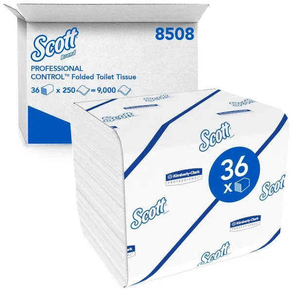 Scott® Control™ Туалетная бумага — Упаковка Bulk Pack / Белый