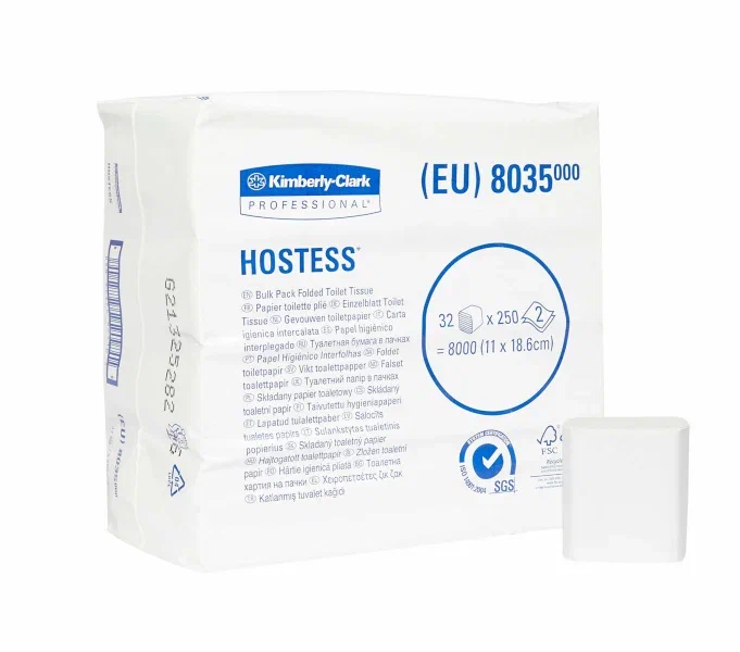 Hostess™ 32 Туалетная бумага — Упаковка Bulk Pack / Белый / 250