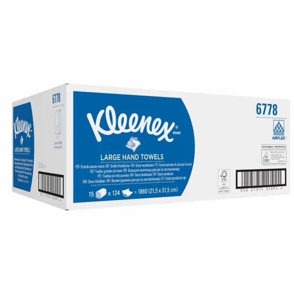 Kleenex® Сложенные полотенца для рук — Белый /Большой