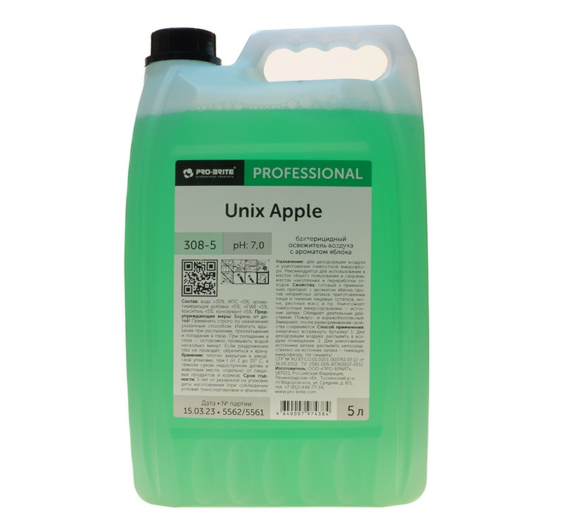 Средство для уничтожения неприятных запахов 5л Pro-Brite UNIX. Apple (308-5)