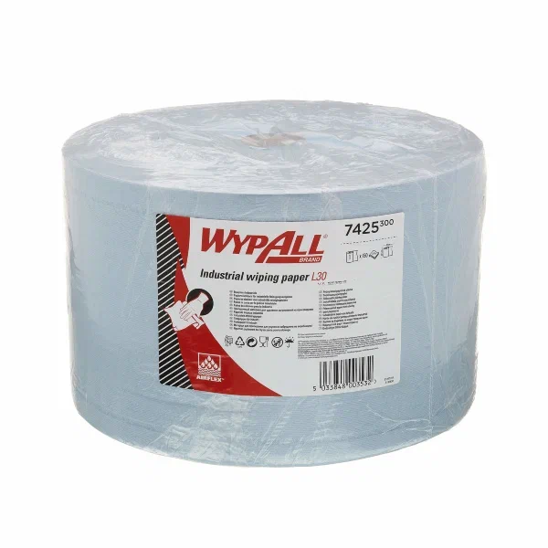 WypAll® L30 Протирочный материал для удаления загрязнений на производстве — рулон Jumbo / Синий