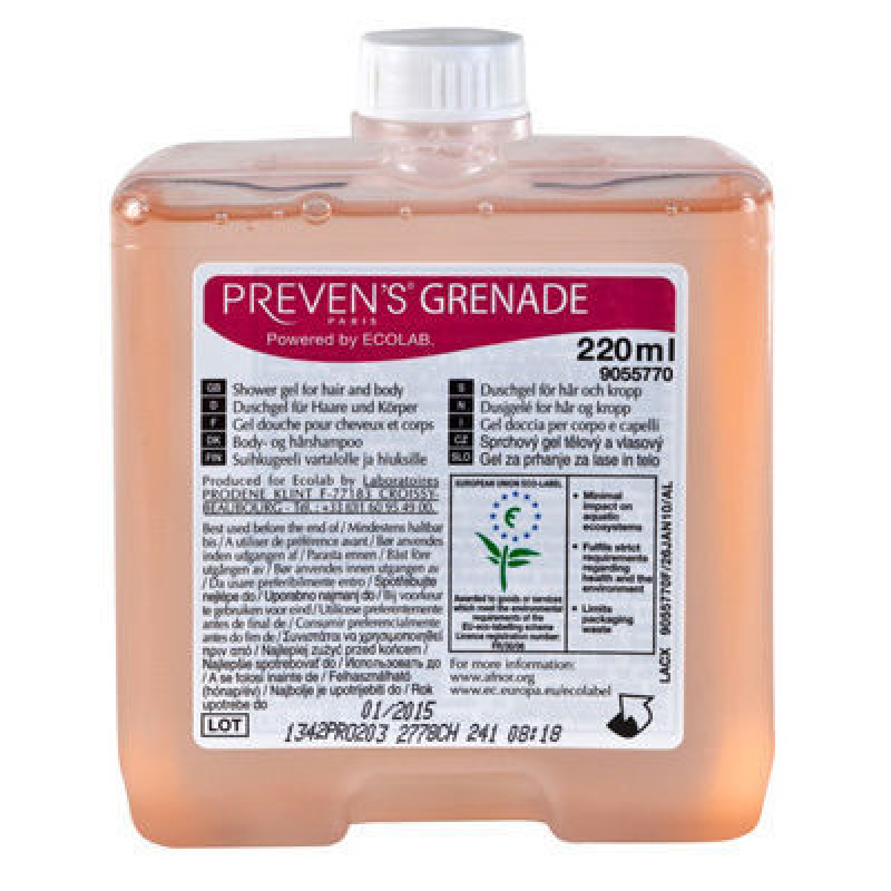 Ecolab Prevens Paris Grenade жидкий гель-шампунь для тела и волос с экстрактом граната