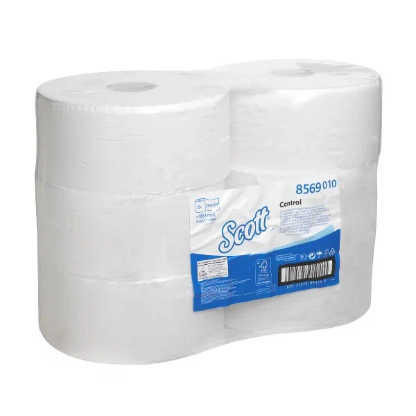 Scott® Control™ Туалетная бумага — Рулон с центральной подачей / Белый /314 м
