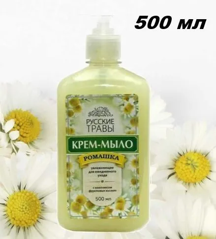 Жидкое крем-мыло Русские травы Ромашка, дозатор, 500 мл