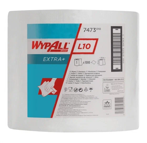 WypAll® L10 EXTRA+ Протирочный материал — Большой рулон / Белый