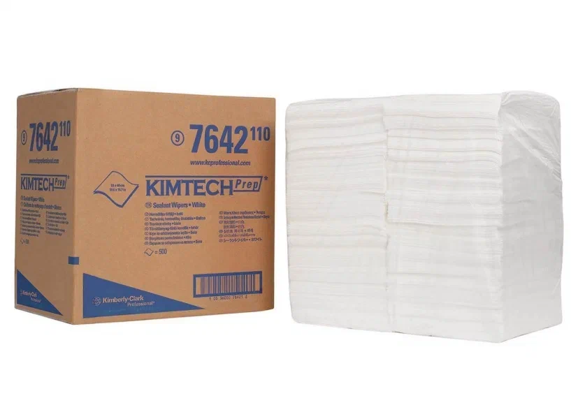 Kimtech® Протирочные салфетки для удаления герметиков — Сложенные в 1/4 / Белый