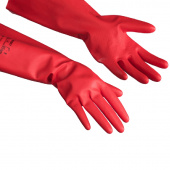 Перчатки нитриловые Протект, красные, M