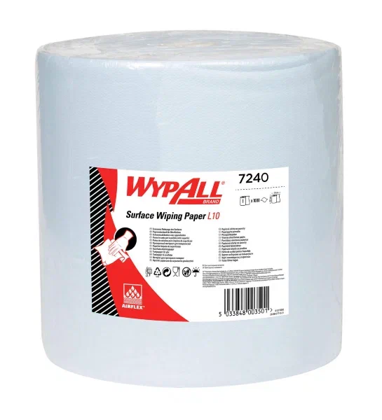 WypAll® L10 Протирочный материал для поверхностей — рулон Jumbo — сверхширокий / Синий