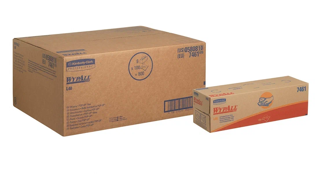 WypAll® L40 Протирочный материал — Коробка Рор-Up / Белый
