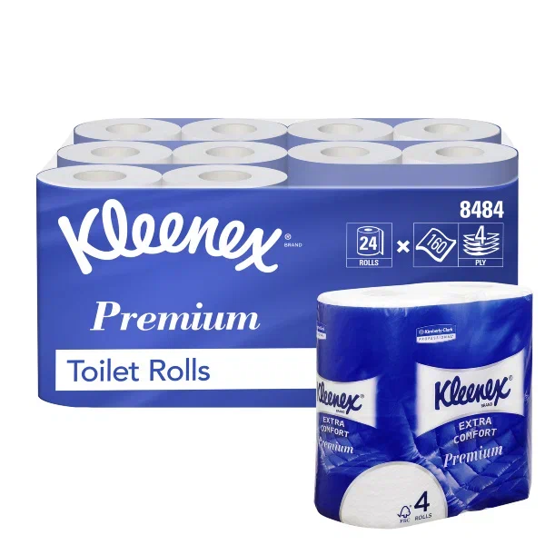 Kleenex® Туалетная бумага в рулонах — Маленький рулон / Белый /160