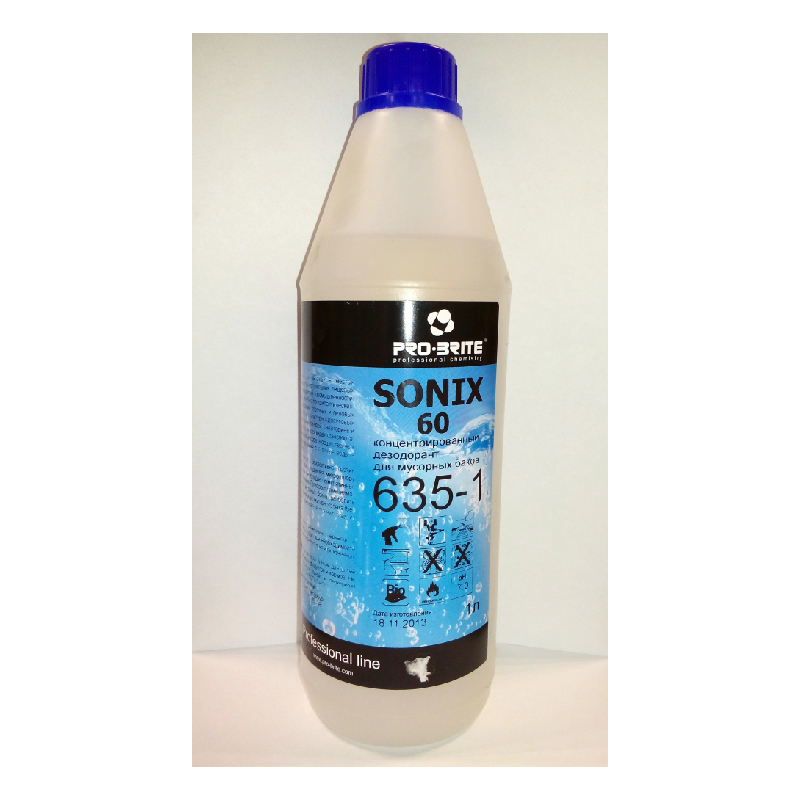 SONIX 60 Моющее средство, дезинфицирующий дезодоратор для мусорных баков, 1л. 635-1