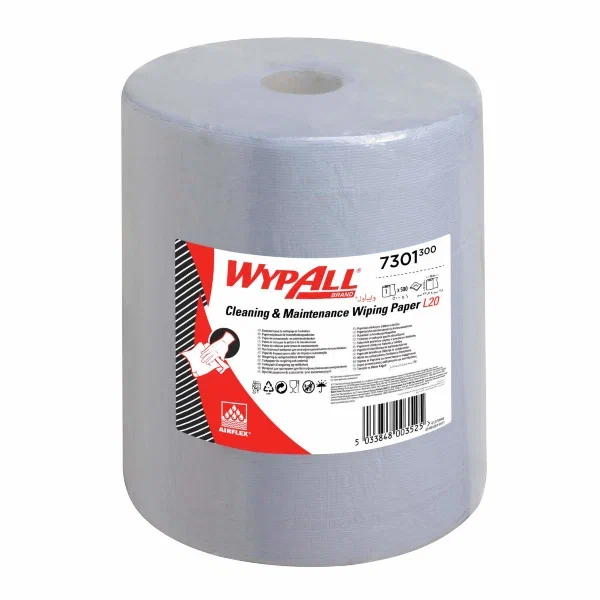 WypAll® L20 Протирочный материал для многофункционального использования — рулон Jumbo — сверхширокий / Синий