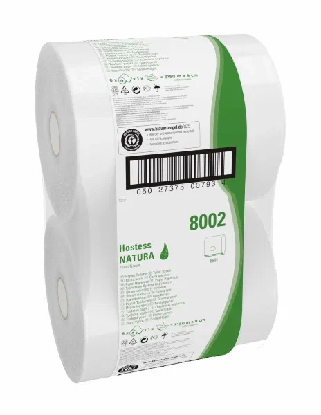 Hostess™ NATURA Туалетная бумага — Jumbo / Белый /525 M / 60