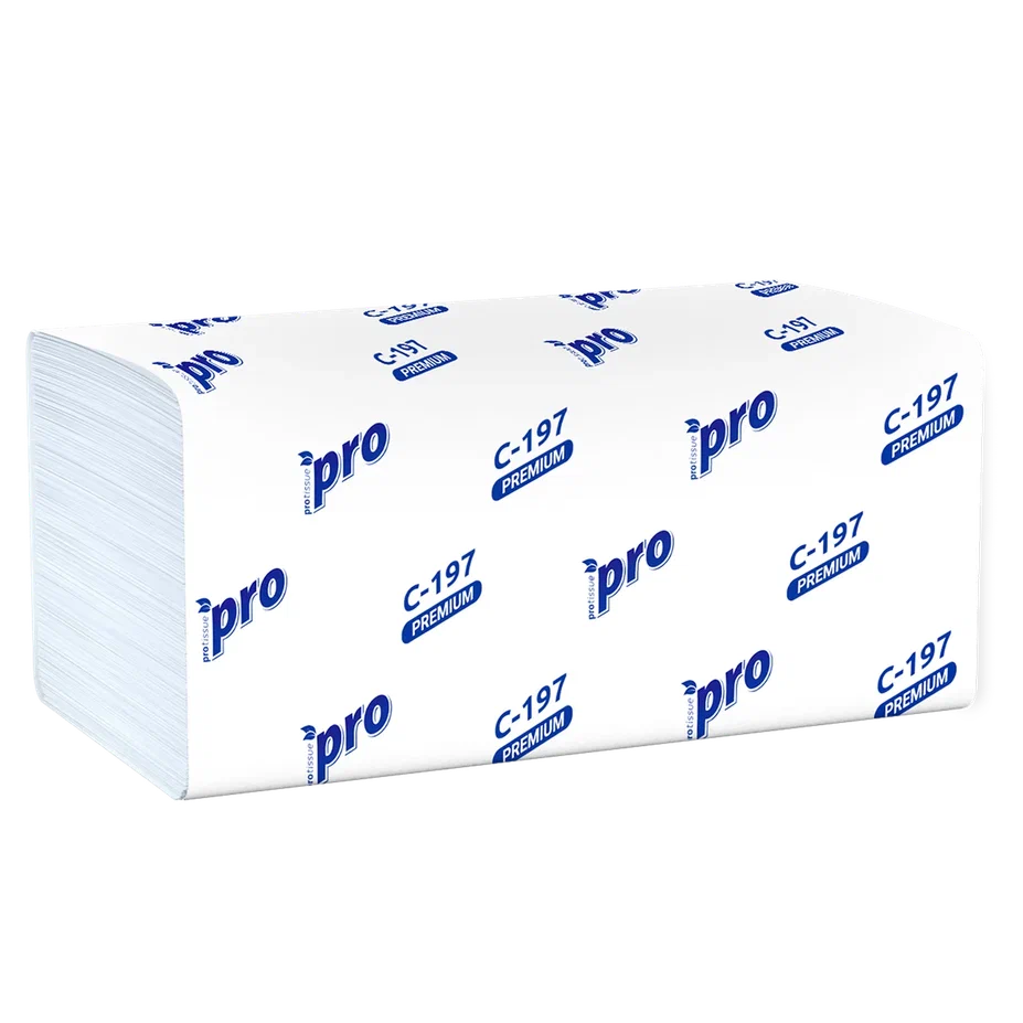 Полотенца бумажные PROtissue V сложения PROtissue Premium двухслойные 200листов в пачке