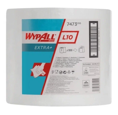 Детальное фото товара: WypAll® L10 EXTRA+ Протирочный материал — Большой рулон / Белый