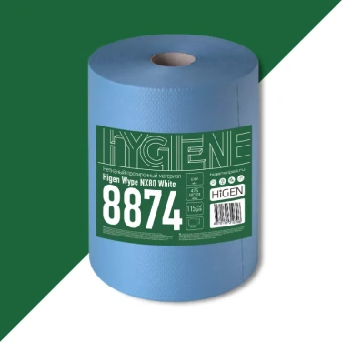 Детальное фото товара: Нетканый протирочный материал HiGEN XP80 Blue, синий, 38×42 см, 475 л.