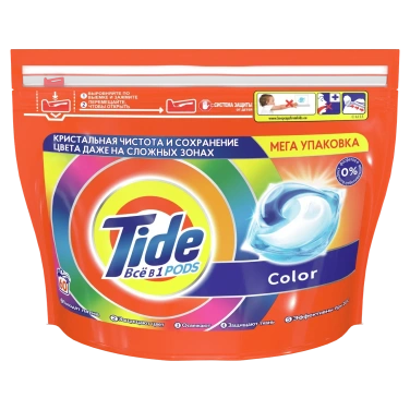 Детальное фото товара: Tide жидкий в капсулах Color 60 шт.×22,8 г