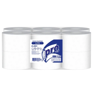 Детальное фото товара: Туалетная бумага PROtissue Lite Instant однослойная в больших рулонах 200метров
