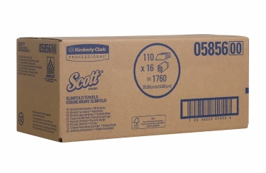 Детальное фото товара: Scott® SLIMFOLD Полотенца для рук — M-образное сложение / Белый