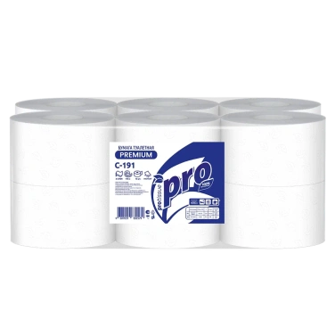Детальное фото товара: Туалетная бумага PROtissue Premium Instant двухслойная в больших рулонах 170метров