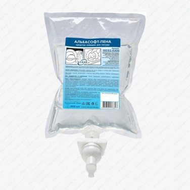 Детальное фото товара: KEMAN «Альбасофт-пена» средство моющее для посуды, картридж 800 мл (К4)