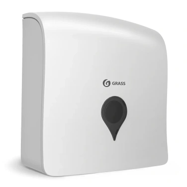 Детальное фото товара: Пластиковый диспенсер ручной для бумажных полотенец, белый IT-0641