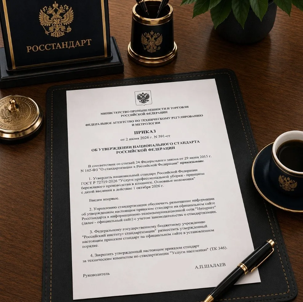 Первый ГОСТ по бережливому производству в клининге: новый подход к качеству и производительности труда