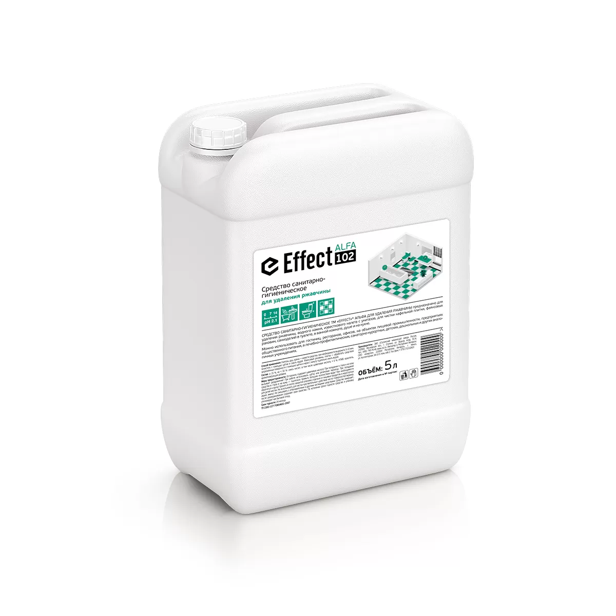 Фото товара: EFFECT АЛЬФА 102 Средство санитарно-гигиеническое для удаления ржавчины, 5 л