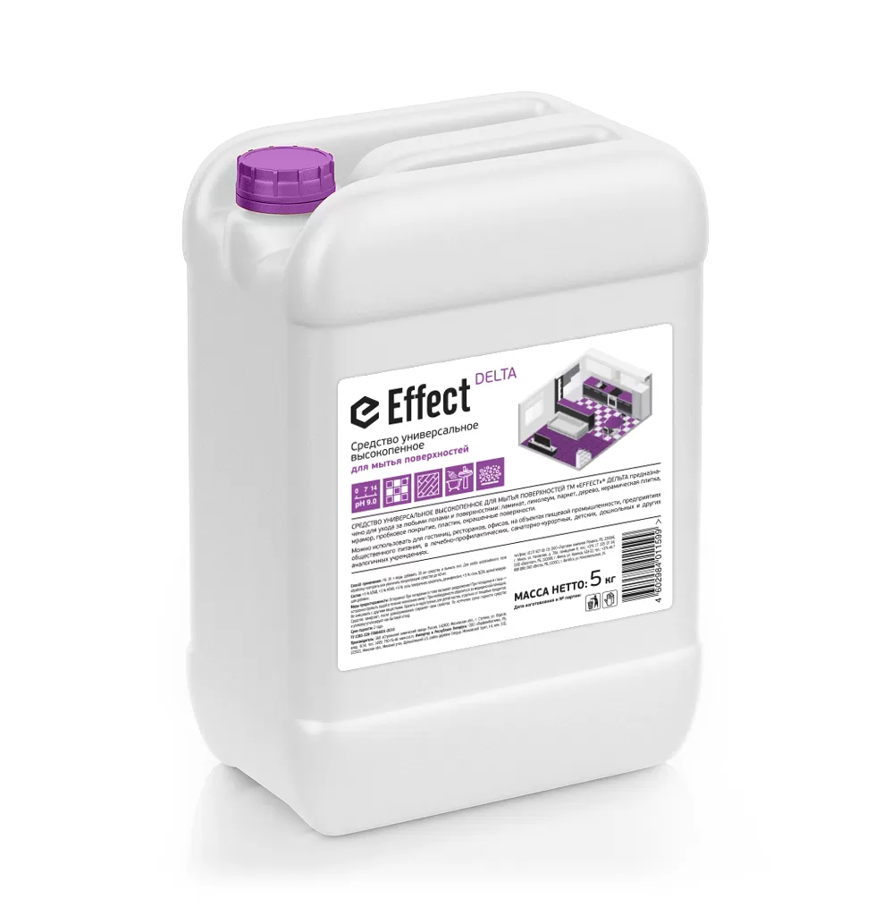 Фото товара: EFFECT ДЕЛЬТА 401 Средство универсальное высокопенное для мытья поверхностей, 5 л (версия 2023)