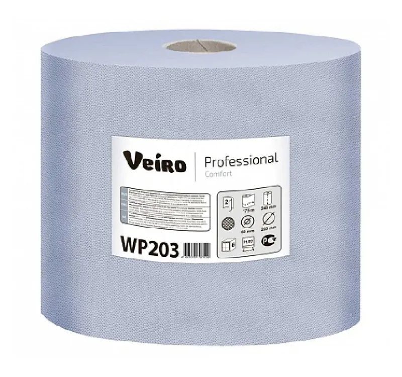 Протирочный материал Veiro Professional Comfort 2-сл. 175 м синий (WP203) (6 шт.)