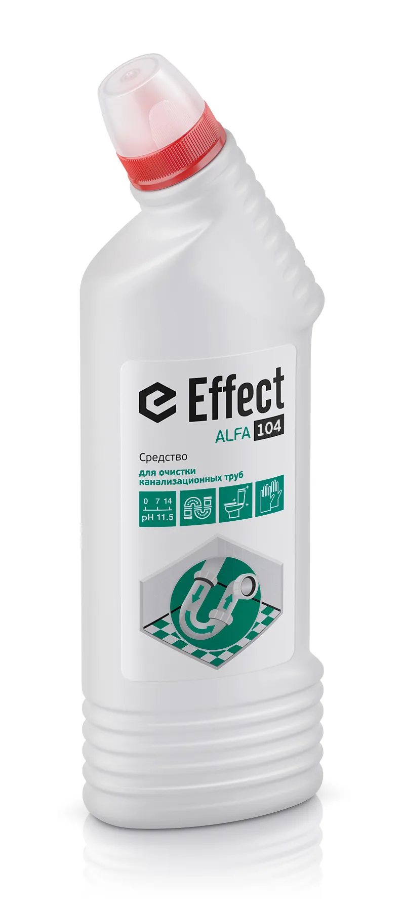 Фото товара: Средство для очистки канализационных труб ТМ «Effect»® АЛЬФА 104, 750 мл